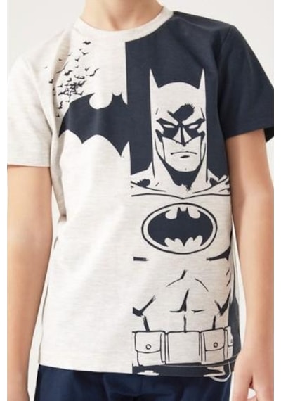 Yasin Tekstil Batman Erkek Çocuk Ikili Takım-Bej Melanj