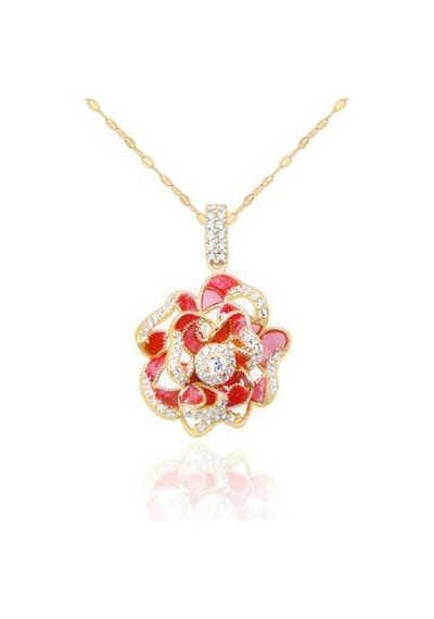 Diamond Line-Gülaylar - Sarı Altın 14 Ayar Trend Kolye N11.25321