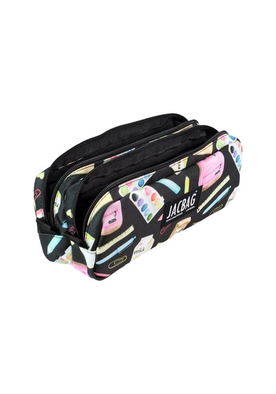 Jacbag Dual Pouch-iki Bölmeli Kalem Kutusu Dual Pouch-pastel Pop renkli