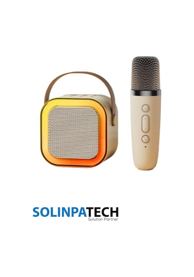 Karaoke Mikrofonlu Kablosuz Bluetooth Rgb Led Işıklı 5 Ses Efektli Hd Stereo Ses Usb/sd Hoparlör