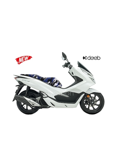Deeb Honda Pcx Kamuflaj Sele Kılıfı Örtüsü Lacivert Beyaz (523446177)