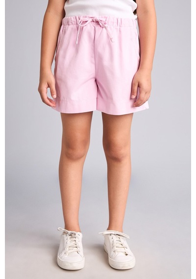 Defacto Regular Fıt Elastik Bel Gabardin Pembe Şort Kız Çocuk I0060a826hspn614 Pembe-pn614