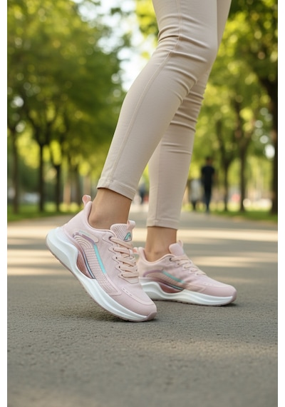 Enoch Kadın Spor Ayakkabı Nefes Alabilen File Saya Ve Anatomik Comfort Tabanlı Ortopedik Koşu Ve Yürüyüş Sneaker Pembe
