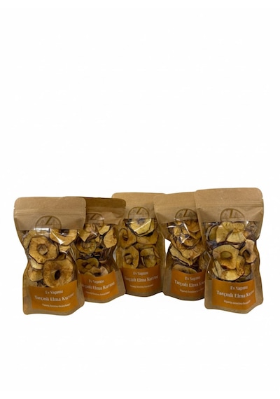 5'li Paket Tarçınlı Elma Kurusu Seti - %100 Doğal Ve Çıtır 5 X 50 G 250 G