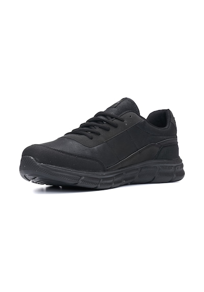 Günlük Erkek Yetişkin Sneaker Spor Ayakkabı Bağcıklı Büyük Numara Rahat Esnek 050c Siyah