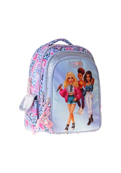 Wow Generation Kız Çocuk Music Desenli Lila İlkokul Ve Günlük Sırt Çantası Üç Bölmeli - W6044
