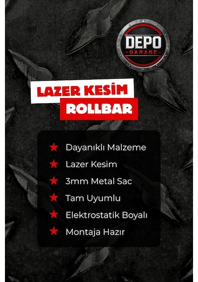Ford Ranger Tam Uyumlu Lazer Kesim Rollbar