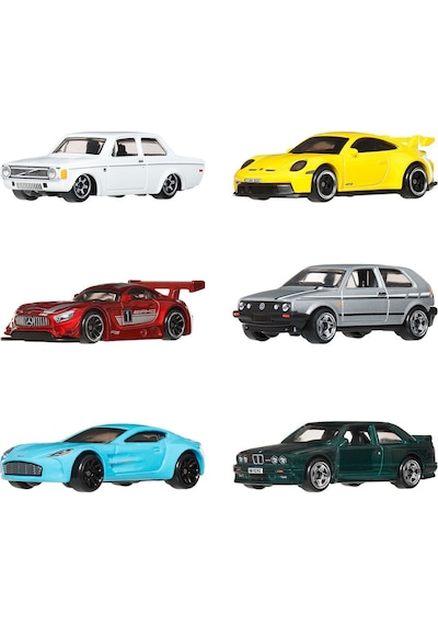 Jlb25 Hot Wheels Euro Style 6lı Araç Paketi 1:64