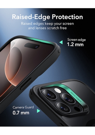 Esr Apple Uyumlu iPhone 16 Pro Halolock Magsafe Classic Hybrid Silikon Kılıf - Kamera Kontrol Buton Şeffaf Siyah Esr Apple Uyumlu iPhone 16 Pro Halolock Magsafe Classic Hybrid Silikon Kılıf - Kamera Kontrol Buton Şeffaf Siyah