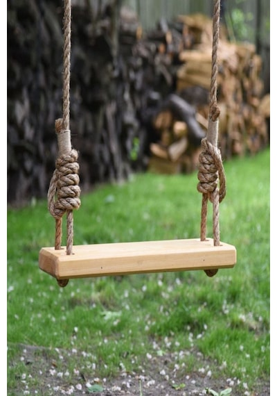 Bk Home Doğal Ahşap Salıncak Ev Bahçe Büyük Salıncak 50 Cm