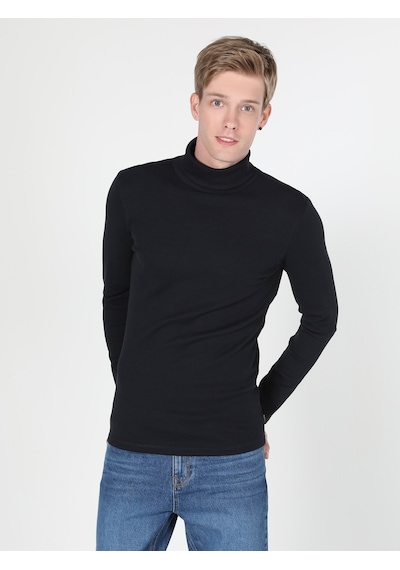 Colin'S Slim Fit Lacivertvert Erkek Uzun Kol Tişört Cl1049854_Q1.V1_Nav Lacivert