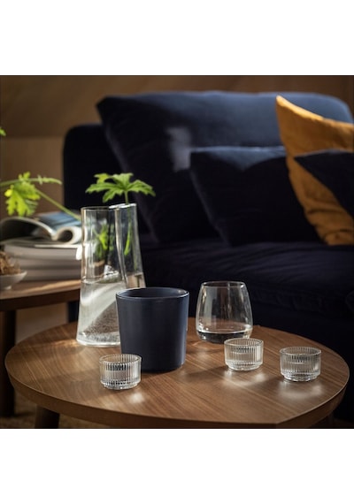 Kokulu Tealight Mum, Siyah-turkuaz, 3.5 Saat, Güve Otu Ve Sardunya Siyah