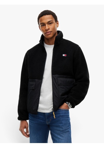 Tommy Hilfiger Tjm Essentıal Mıx Teddy Jacket Erkek Siyah Mont - Dm0dm23227
