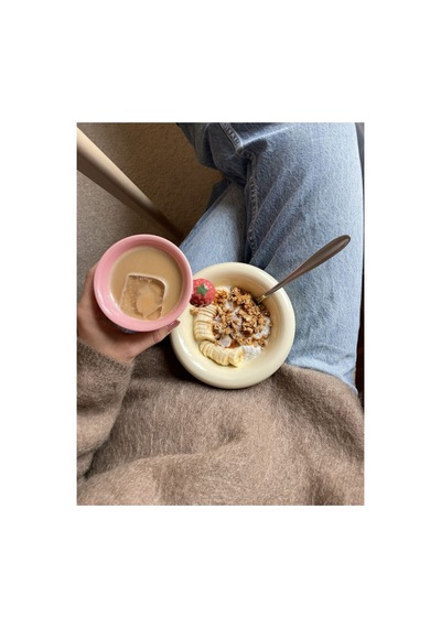 Seramik Donut Bowl Kahvaltılık Tatlı Salata Kase Krem - 828765617 Krem