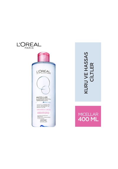 L'Oreal Paris Micellar Normalden Kuruya Hassas Ciltler için Kusursuz Makyaj Temizleme Suyu 400 ML