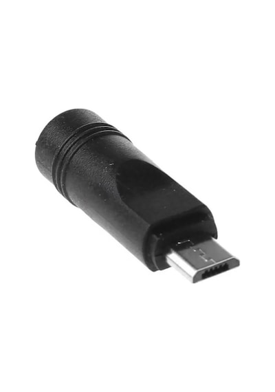 Koodmax - Micro Usb Erkek To Dc 5.5 2.1mm Dişi Soket Çevirici - Dc Güç Adaptörü Fişi Dönüştürücü