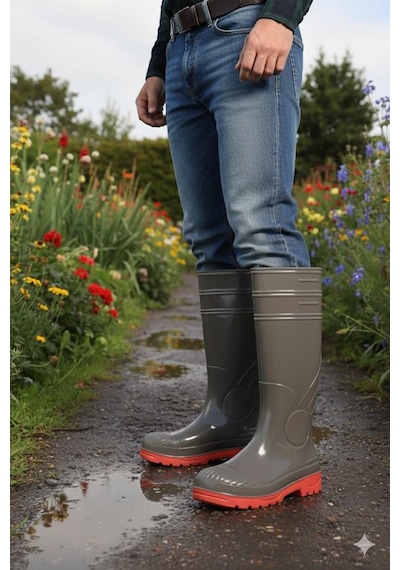 Fort 1199 Ulaş 37 Cm Uzunluk Pvc %100 Su Geçirmez Tarım Çiftçi Sulama İş Çizmesi