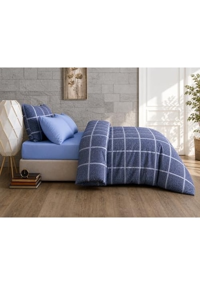 Lüks%80 Pamuklu Çift Kişilik Nevresim Takımı Seti Yorgan Kılıfı Mavi Lacivert Kare Beyaz Çizgi Desen 200x220 Cm + Lastikli Battal Boy Çarşaf 180x200x30 Cm +2 Yastık Kılıflı 50x70 Cm Diğer Lüks%80 Pamuklu Çift Kişilik Nevresim Takımı Seti Yorgan Kılıfı Mavi Lacivert Kare Beyaz Çizgi Desen 200x220 Cm + Lastikli Battal Boy Çarşaf 180x200x30 Cm +2 Yastık Kılıflı 50x70 Cm Diğer