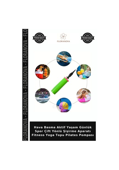 Hava Basma Aktif Yaşam Günlük Spor Çift Yönlü Şişirme Aparatı Fitness Yoga Topu Pilates Pompası