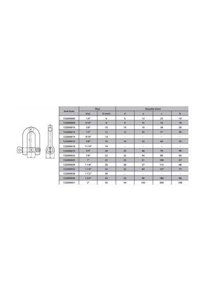 Mey İthalat M16 Zincir Kilidi 5/8 2 Adet