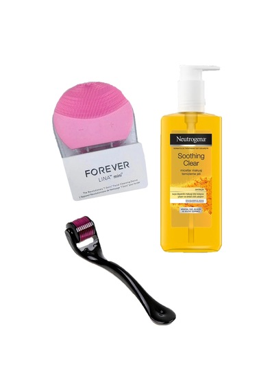 Sivilce Karşıtı Cilt Temizleme Jeli + Forever Cilt Temizleme&masaj Aleti+ Derma Roller
