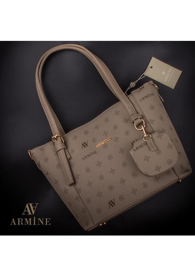 Armine 349 Kadın Omuz Kol Çantası ARMİNE-349-R9033 Vizon