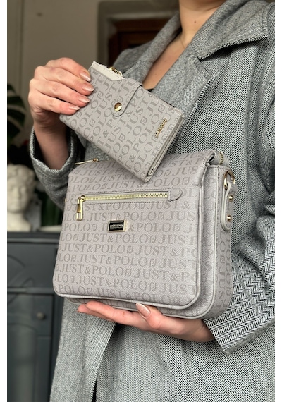 Jps- 5 Bölmeli Kadın Omuz Çantası 29cm 20 Cm 10 Cm 2068-lb - Gri Kombin Gri
