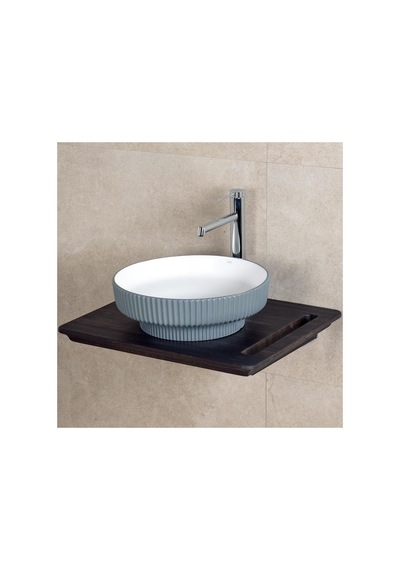 E-w1501mgb Tezgah Üstü Lavabo Mat Gri & Beyaz Renkli