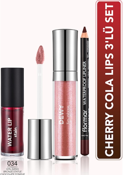 Flormar Cherry Cola Lips Dudak Makyaj Seti 3'lü