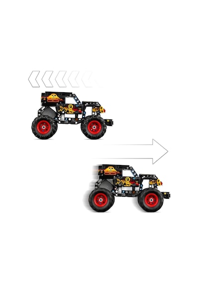 LEGO® Technic Monster Jam™ Grave Digger™ Ateş ve Buz 42219 – 7 yaş ve üzeri çocuklar için Yaratıcı Oyuncak Yapım Seti (263 Parça)
