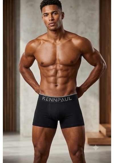 Kennpaul Likralı Erkek Boxer 3 Adet gri