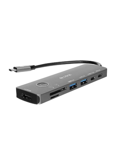 S-link Sw-u707 Hdmı Gri Metal 7 İn 1 2-usb 3.0, 1-type-c Hdmı 4k60hz, Sd Ve Tf Type C Hub Adaptör