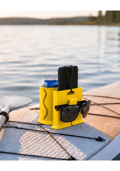 Sup Board Telefon, Gözlük Ve İçecek Tutucu Sarı