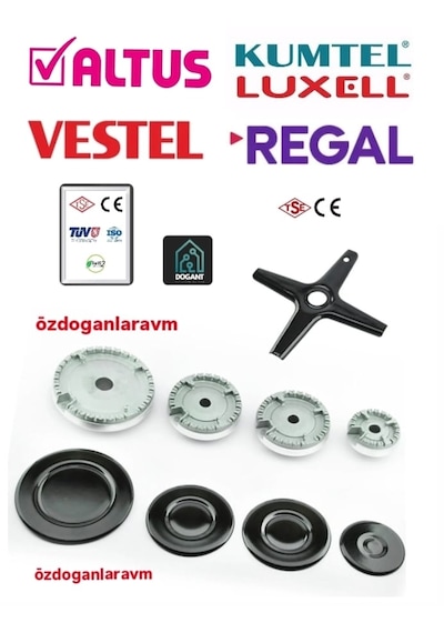 Vestel Regal Beko Altus Uyumlu Luxell Kumtel Ankastre Set Üstü Ocak Bek Takımı