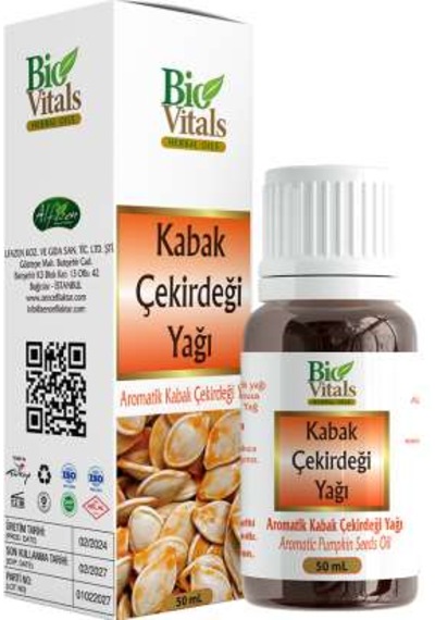 Bio Vitals Kabak Çekirdeği 50 Cc. X 2 Adet