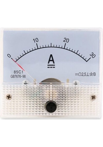Dc 30a Analog Ampermetre Paneli 0-30a Akım Ölçer 85c1