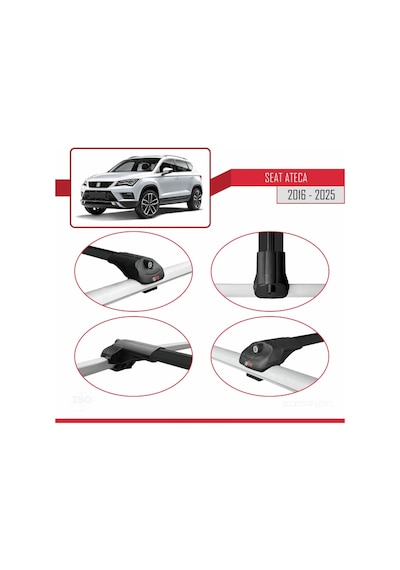 Seat Ateca Kh7 2016 Ve Sonrası İle Uyumlu Ace-1 Ara Atkı Tavan