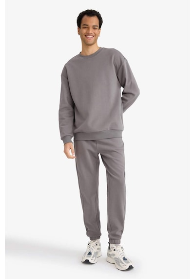 DeFacto Boxy Fit Bisiklet Yaka Basic Düz Pike Sweatshirt E1519AX25SPGR206