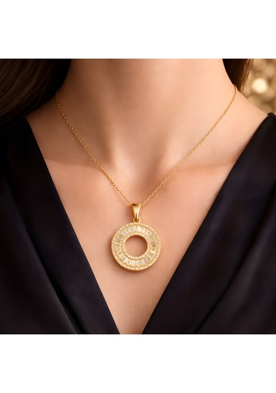 İncihanem Parıltı Çemberi Kolye Gold