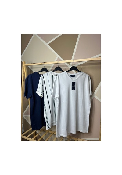 Mfz Giyim Lacivert - Beyaz Çizgili Renk 3'lü Bisiklet Yaka Erkek T-shirt Lacivert-beyaz-cizgili Mfz Giyim Lacivert - Beyaz Çizgili Renk 3'lü Bisiklet Yaka Erkek T-shirt Lacivert-beyaz-cizgili