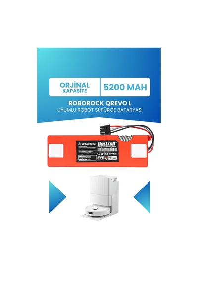 Roborock Qrevo L Uyumlu Batarya 5200mah Robot Süpürge Bataryası Qrevo L