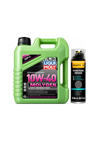 Liqui Moly Molygen New Generation 10w-40 Motor Yağı 4 Litre + Lastik Tamir Kiti 400 Ml