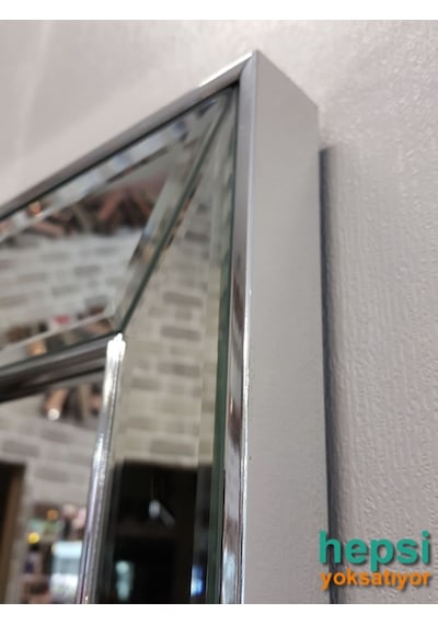 Ayna Çerçeveli Model Gümüş Renk Boy Aynası Gümüş