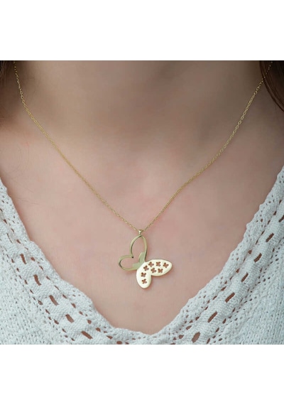 ​​Gümüş Gold Kelebek Kadın Kolye (510925023)