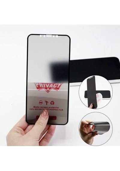 Apple Uyumlu   iPhone Xs Max Mat Hayalet Ekran Gizli Privacy Tam Kaplayan Kırılmaz Cam Seramik Nano Ekran Koruyucu