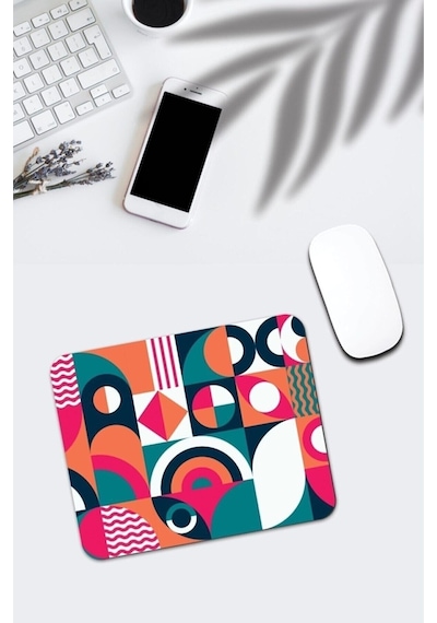 Renkli Geometrik Desenli Mouse Pad Mousepad
