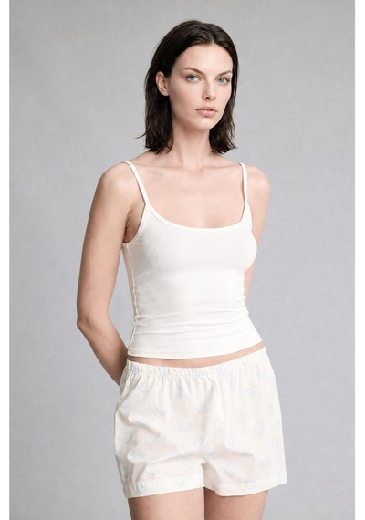Defacto %100 Pamuk Regular Fıt Poplin Şortlu Pijama Alt H7289ax26hsbe250 Mavi-be250