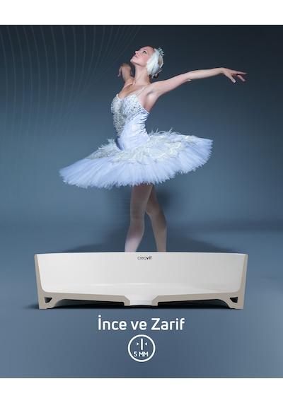 Creavit Loop Yuvarlak Masa Üstü Çanak Lavabo Ø45 Cm Şeftali Tüyü Lp145