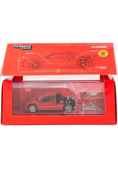 Nessiworld Works 1/64 Ford Rs200 Red