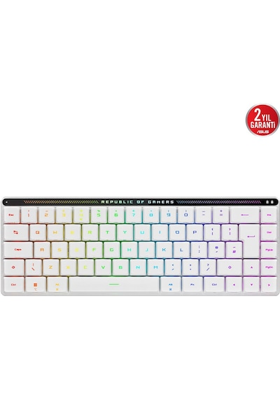 Asus Rog Falchıon Rx Low Profile Rgb Kablosuz Beyaz Mekanik Red Switch Türkçe Gaming Klavye